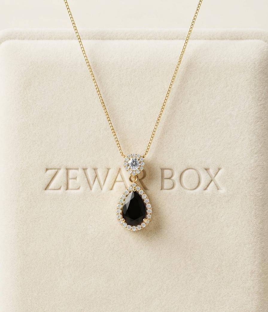 Royal Ruby Drop Pendant Necklace in 925 Sterling Silver