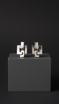 Sterling Silver Architectural Earrings